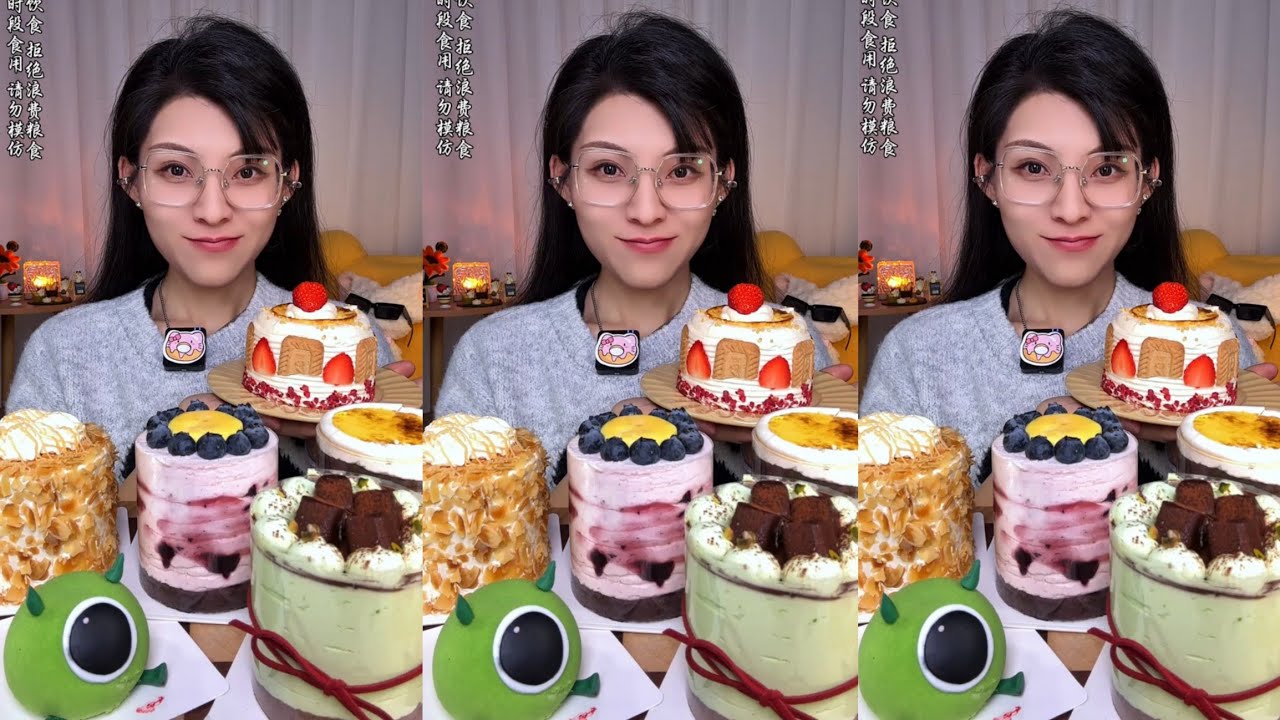 ASMR] Dessert Mukbang🎂🍰🍫🧀🍪🍩(Creamy Crepe Cakes) 디저트 먹방 #chocolate #cakes #creamycake