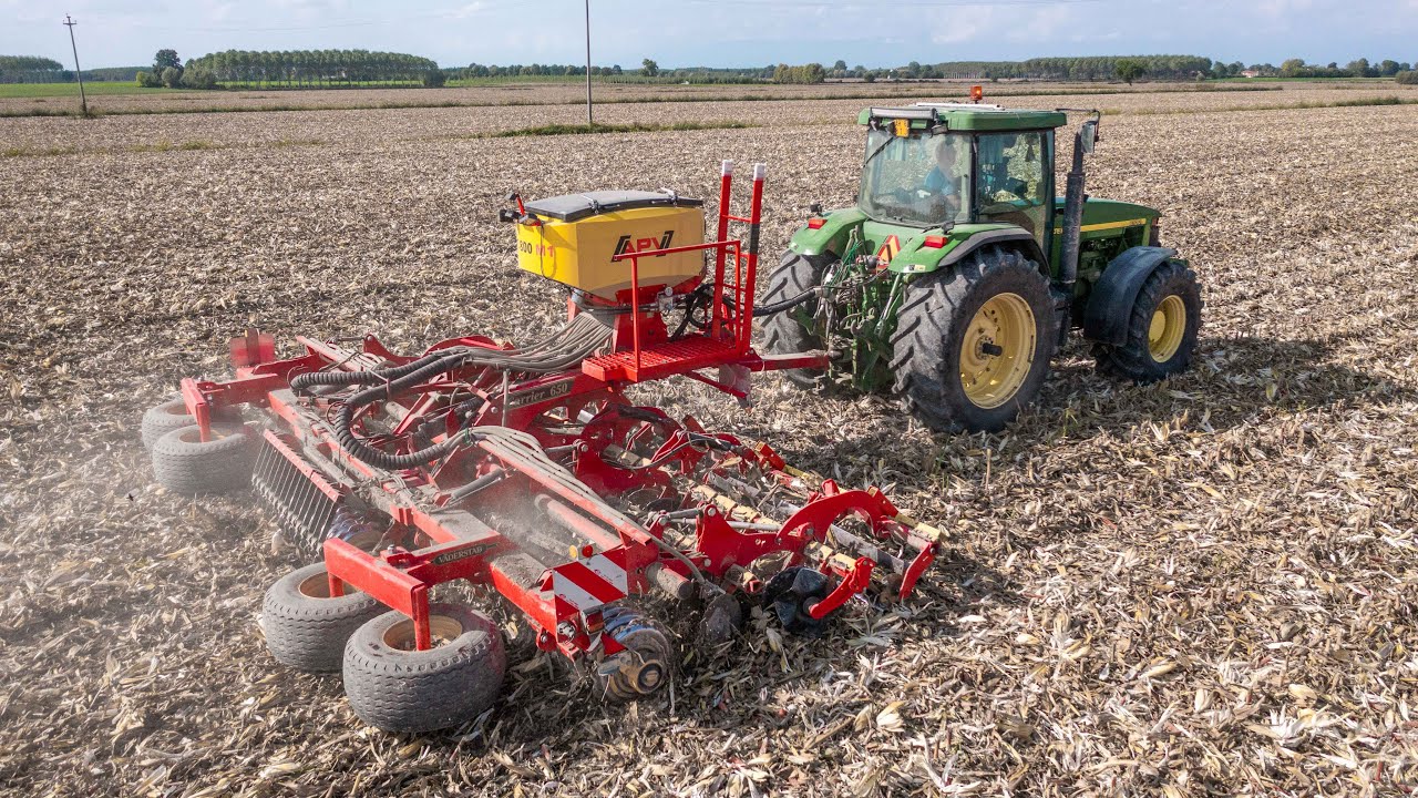John Deere 8100 & Väderstad Carrier 650 + APV PS 800 M1