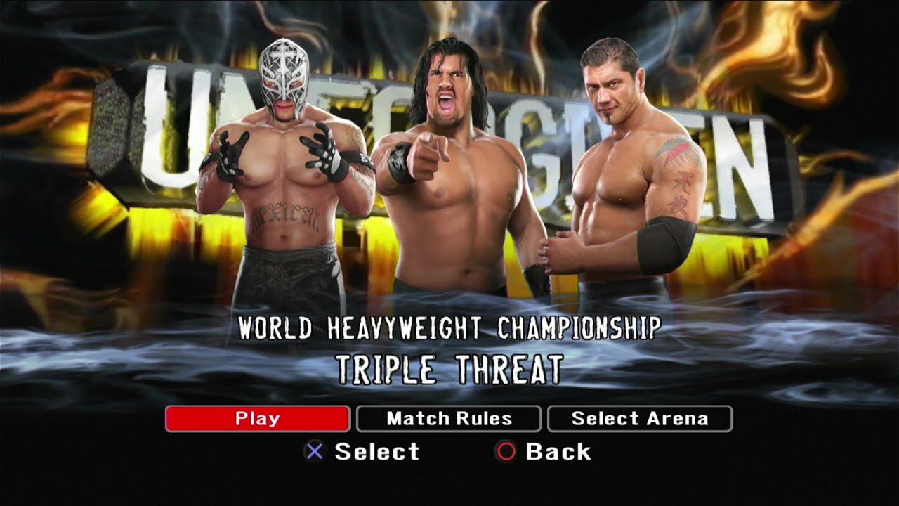 WWE Smackdown vs. Raw 2008 - Batista vs. Rey Mysterio vs. The Great Khali