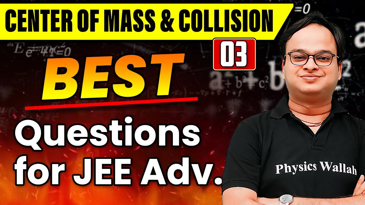 Oblique Collision,Variable Mass| Best Questions for JEE Advanced | Center of Mass and Collision 03