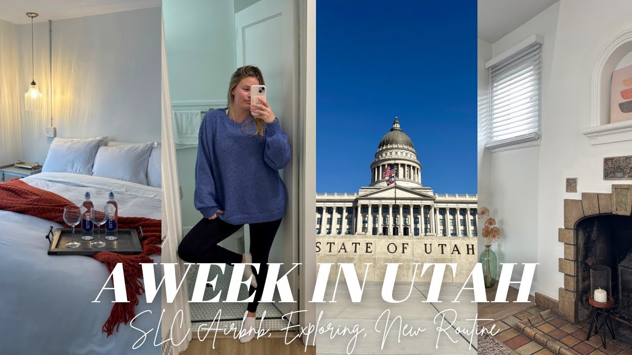 A WEEK LIVING IN UTAH | First Time in SLC, Airbnb Story-time, $200 Grocery Haul, New Routine & More!