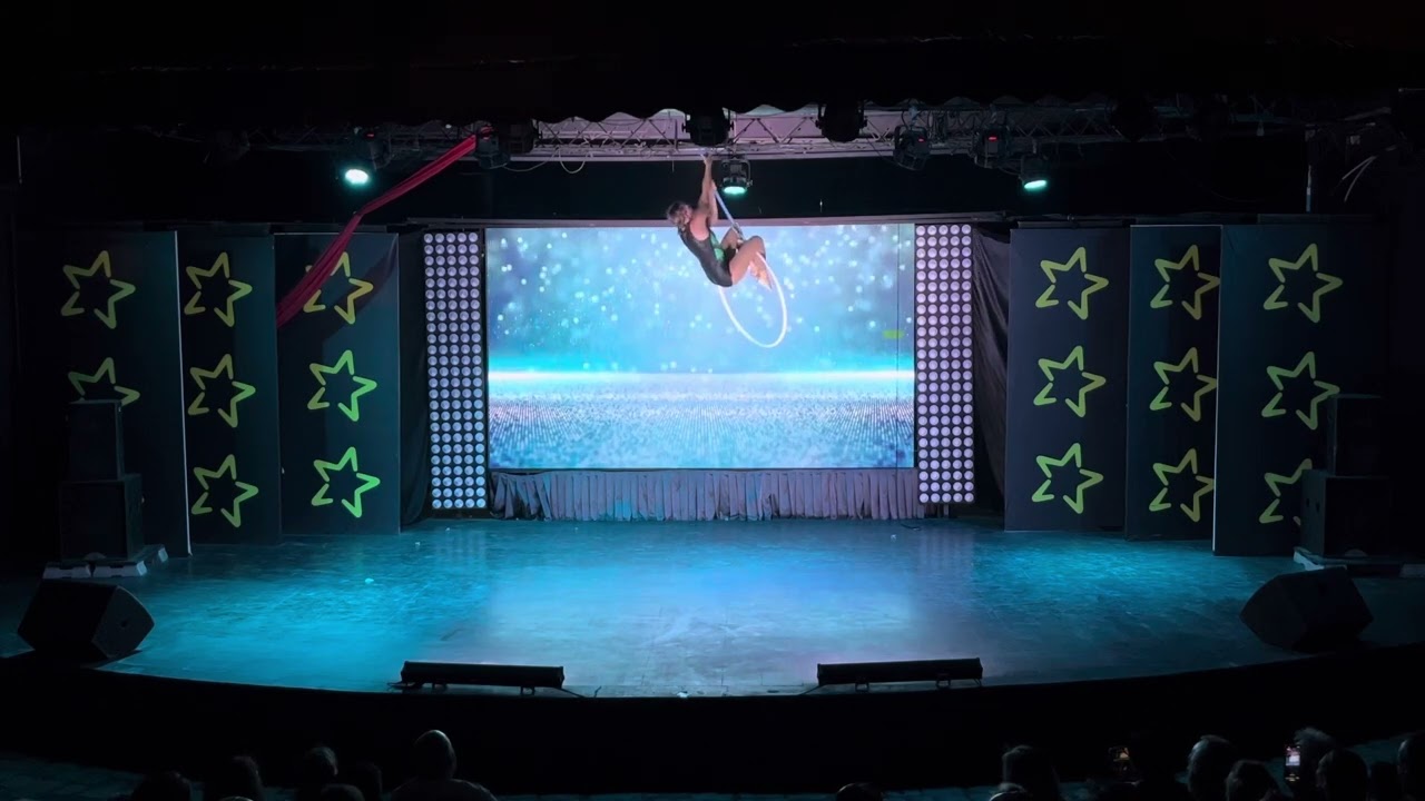 Aerial hoop performance- love in the dark