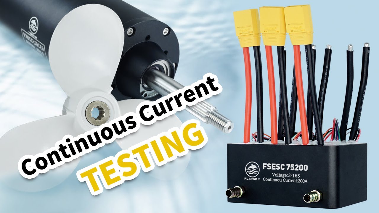 DIY Electric Surfboard,FSESC 75200 cooperates with waterproof motor 65161 continuous current test.