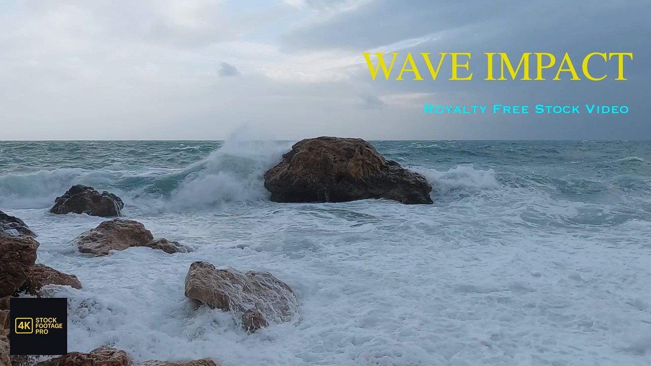 Dramatic Ocean Waves Hitting Coastal Rocks | 4K Silent Nature Background