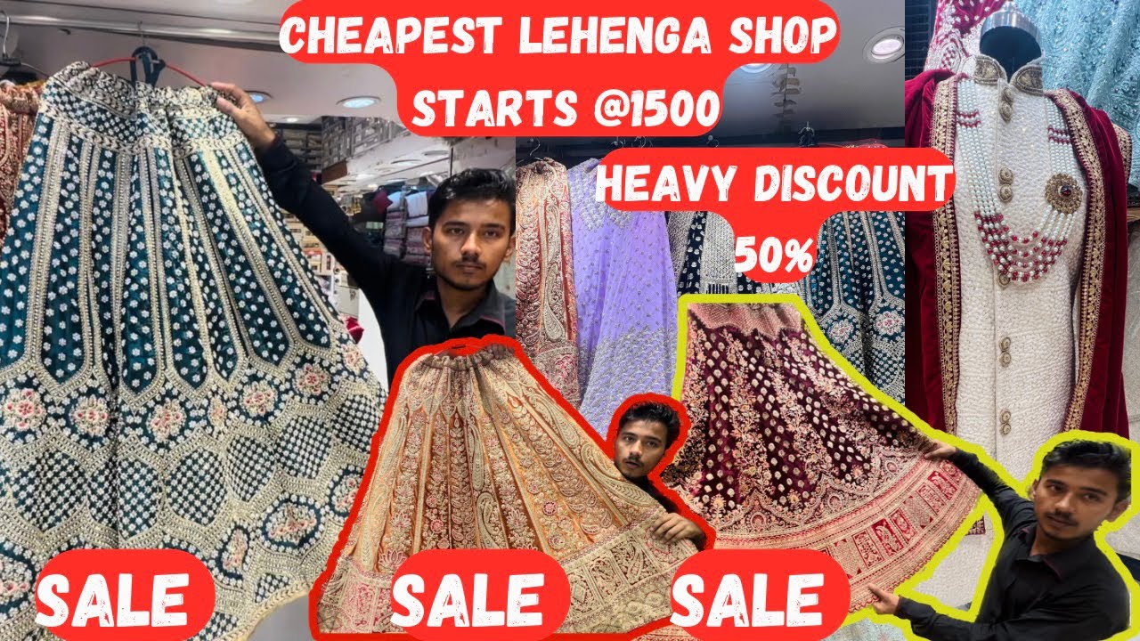 Cheapest Lehengas starts @1500 | 50 % Heavy Discount available | Palika Bazar Chandigarh | Sale 🛍️