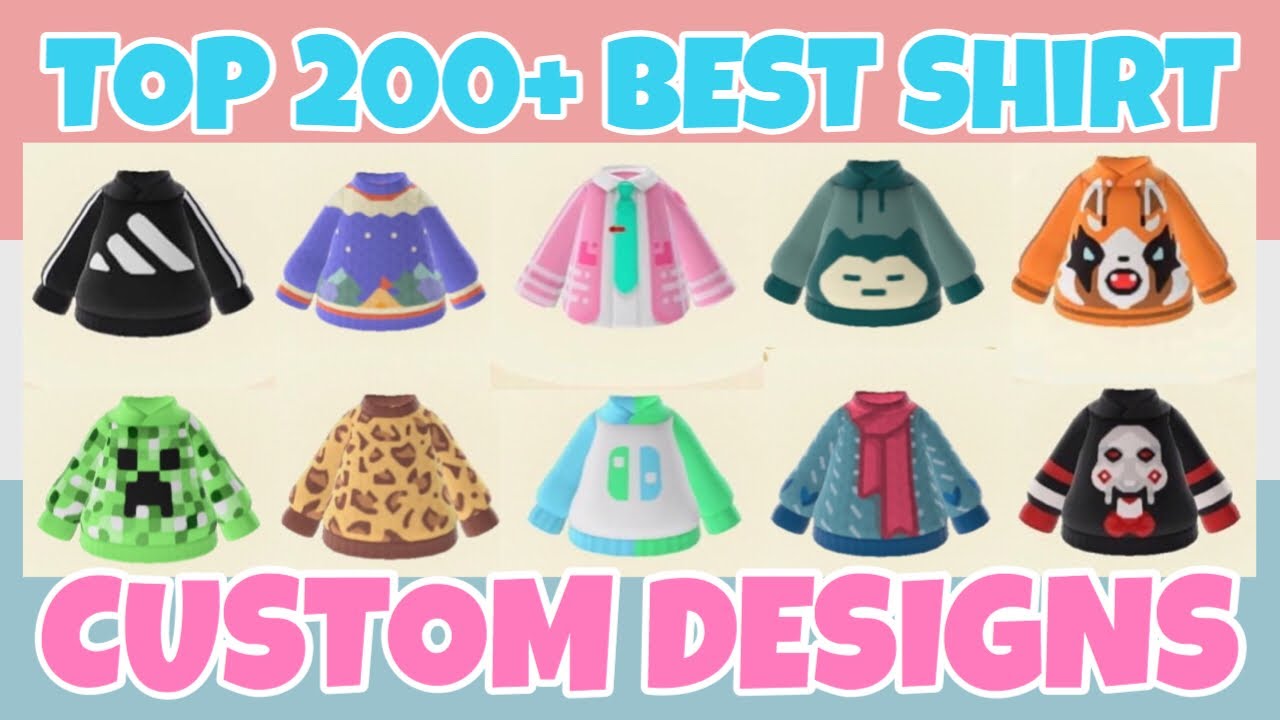 Top 200+ Best Long Sleeves Shirt Custom Designs In Animal Crossing New Horizons - Design ID Code