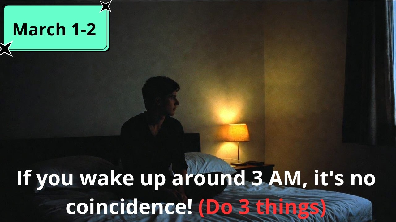 If you wake up around 3 AM, its no coincidence! Do 3 things