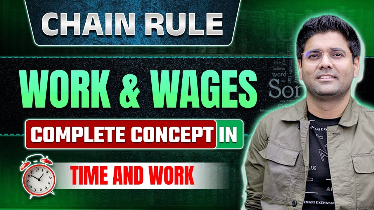 Chain Rule Concept in Time and Work | Work and Wages | SSC Maths by Abhinay Sharma