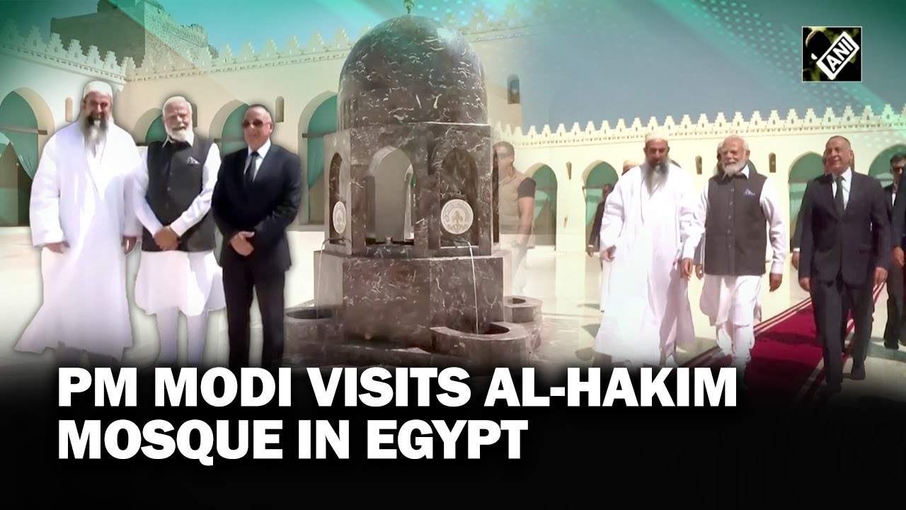 Prime Minister Narendra Modi visits historic 11th century Al-Hakim Mosque in Cairo, Egypt