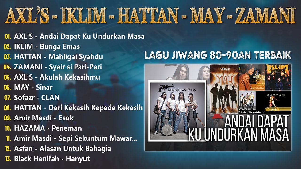 KOLEKSI LAGU JIWANG 80AN 90AN NI PENUH MEMORI - SLOW ROCK MALAYSIA - AXL’S,IKLIM,HATTAN,MAY,ZAMANI