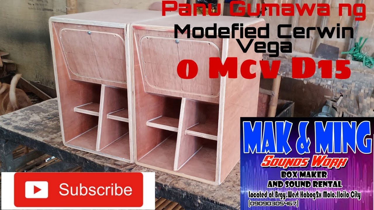 Paano Gumawa ng MCV Box o Modefied Cerwin vega d15   Box #MCV #ModefiedCerwinVega