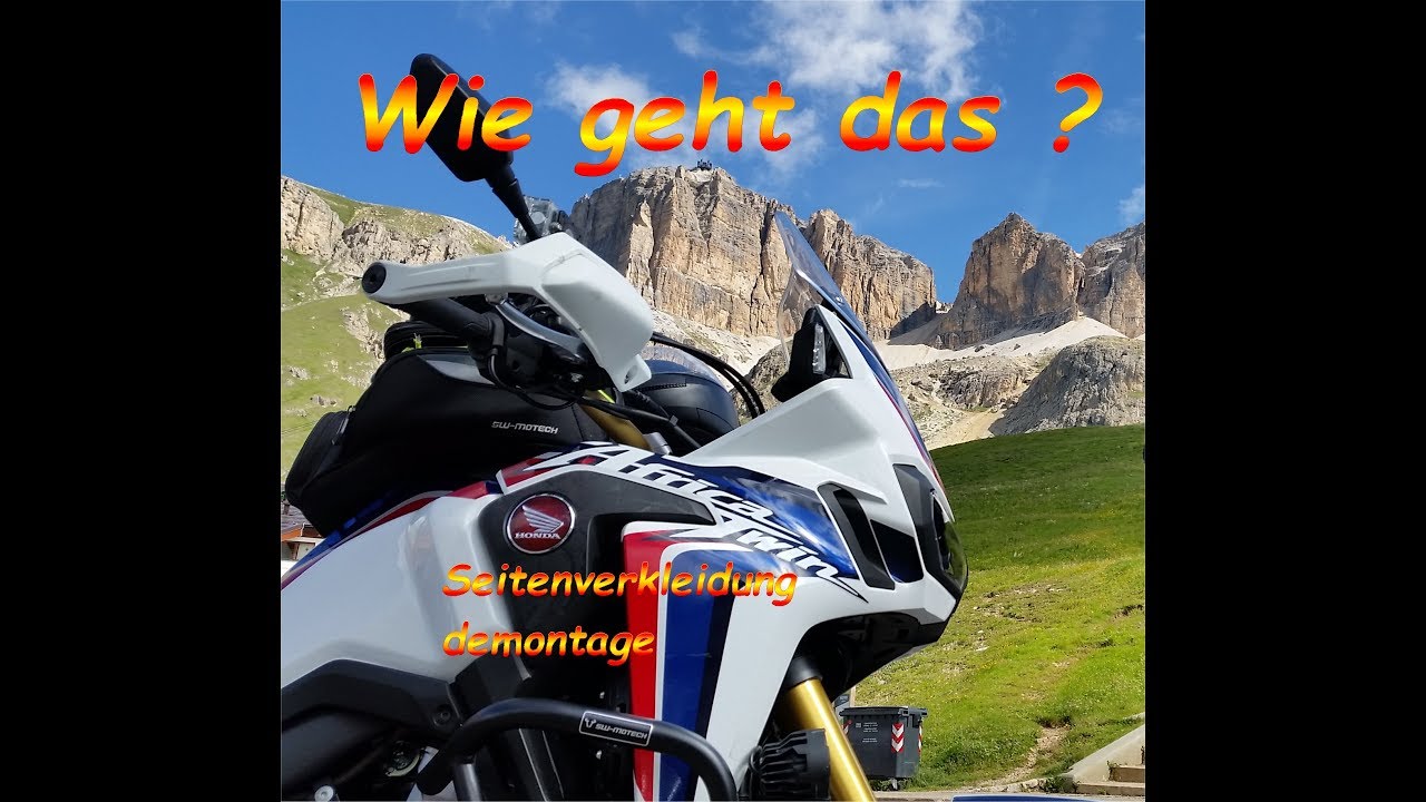 AfricaTwin CRF 1000 Seitenverkleidung Demontage