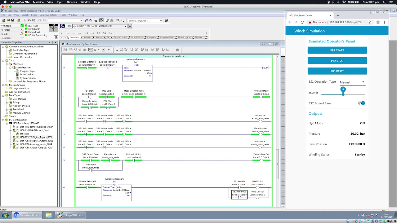 Testing ControlLogix PLC program with IO Simulation in Node-RED