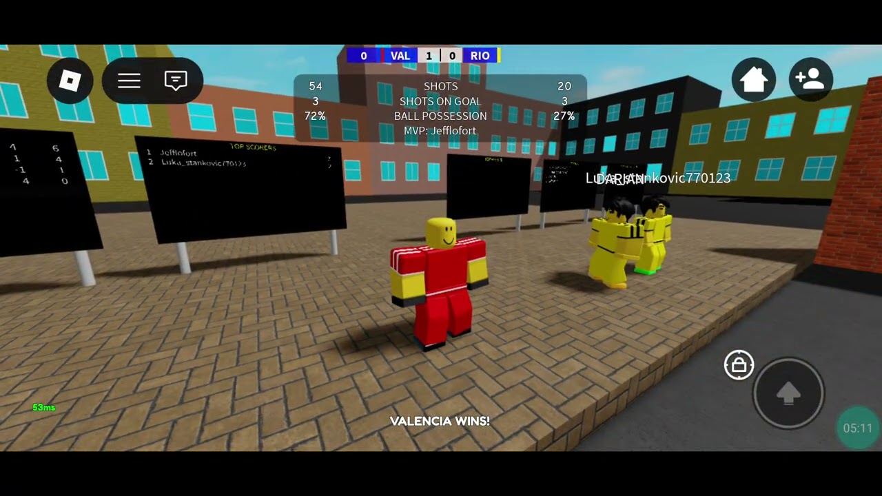 Intense Battle in Touch Football #touchfootball #roblox 