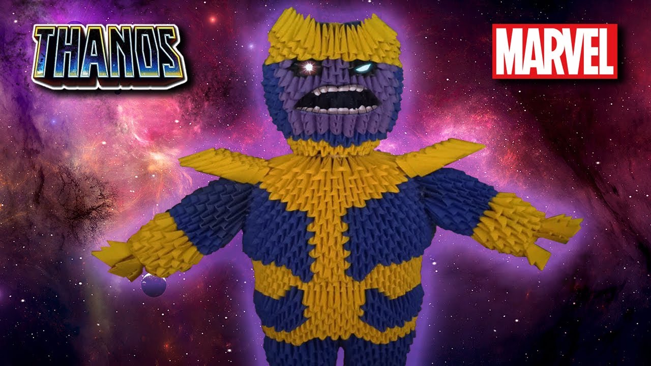 THANOS de Origami 3d #MARVEL +2800 Módulos/Origamileo