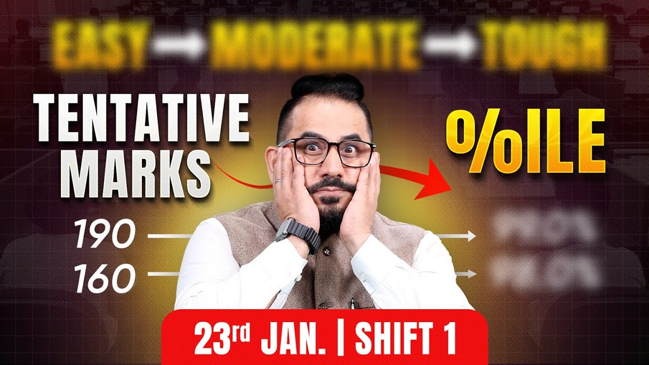 Marks vs %ile 😳 23rd Jan. Shift 1 | JEE Main 2026 | #jee #jeemain #jee2026