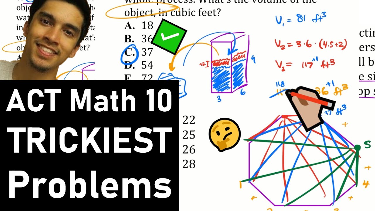 If You Can Solve 5 Academy's 10 ACT&reg; Math Problems, You Can Score a 30+ | HARD ACT&reg; Math Practice