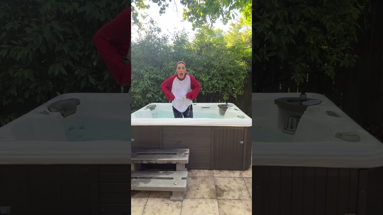 Get in the tub fully clothed, in jeans, long sleeves shirt and shoes