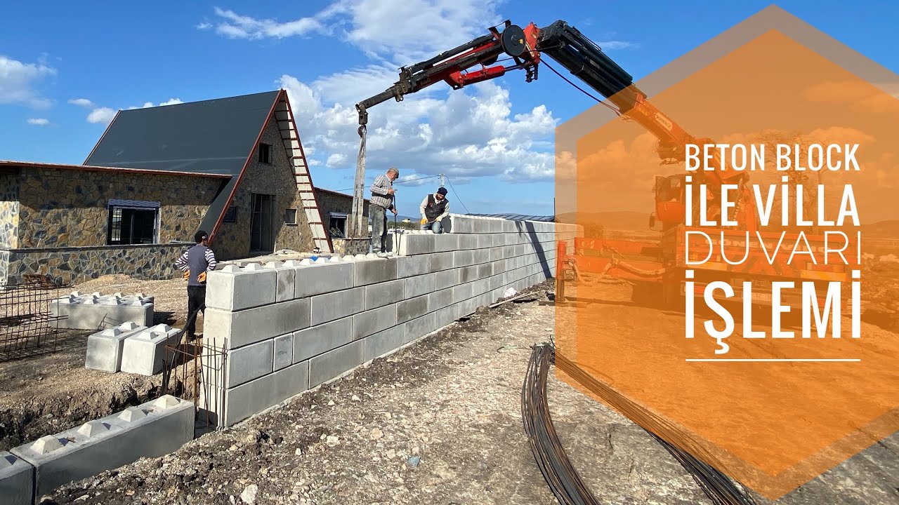 BETON BLOCK İLE TAŞ EVE DUVAR ÖRME İŞLEMİ