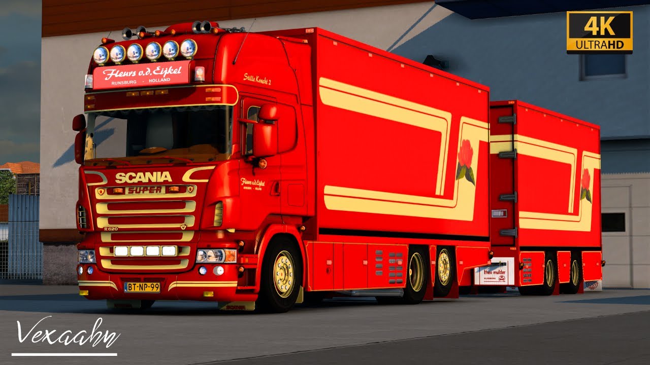 Euro Truck Simulator 2 1.46 | Scania R620 Fleurs Edition | Liège (B)  - Groningen (NL) | ETS2 Mods