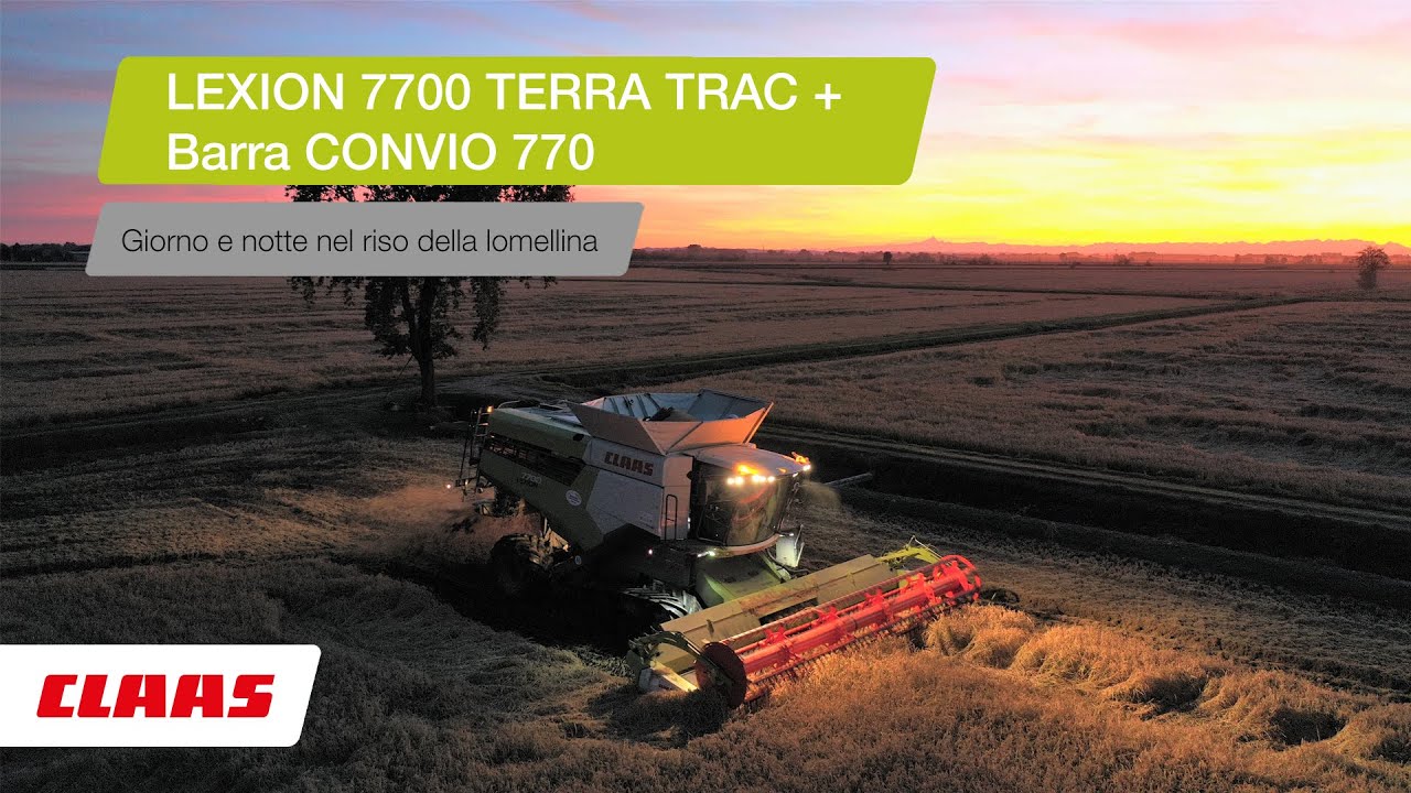 CLAAS In Campo 2020-LEXION 7700 TT con CONVIO 770 nella Lomellina
