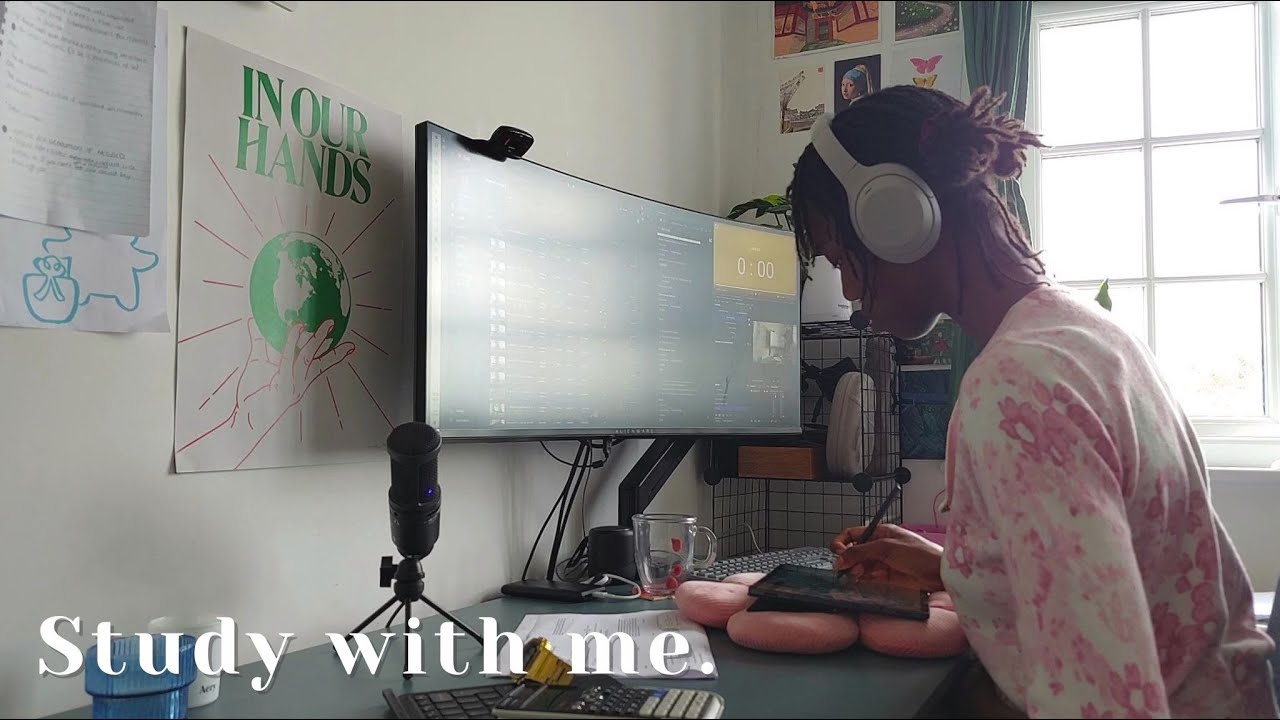 study w me? :^) 🔴 LIVE 📚 50/10 pomodoro | Text chat in break 💬 | Animal Crossing Music w Rain🍃🐾🌧️