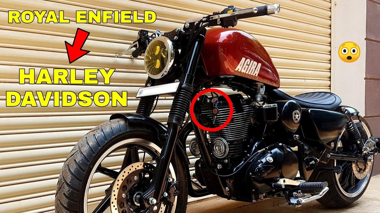 Top 5: Royal Enfield Modified To LOOK Like Harley Davidson ! ! !