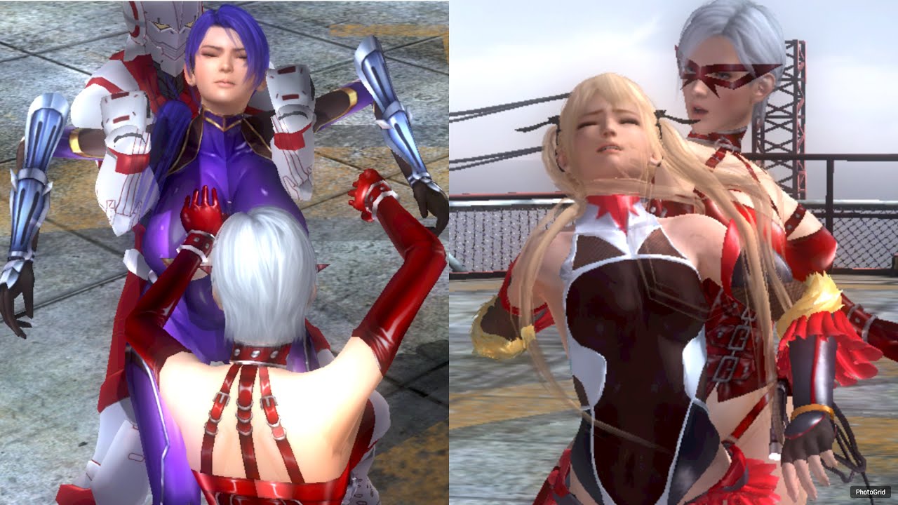 CHRISTIE and BAYMAN Tag ryona Taimanin MARIE ROSE and  MOMIJI (リョナ)