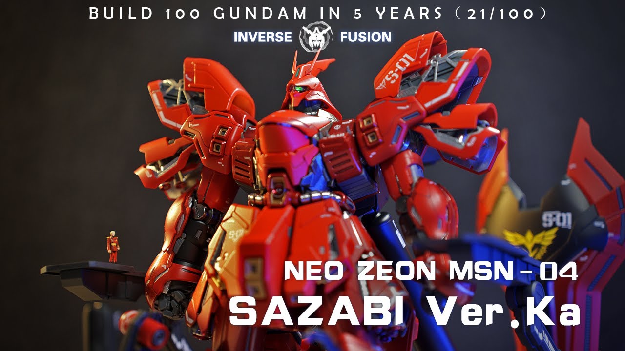 Metal frame & Spray painting SAZABI Ver.Ka 丨 Gunpla Full Build 丨 Build 100 GUNDAM in 5 years（21/100）