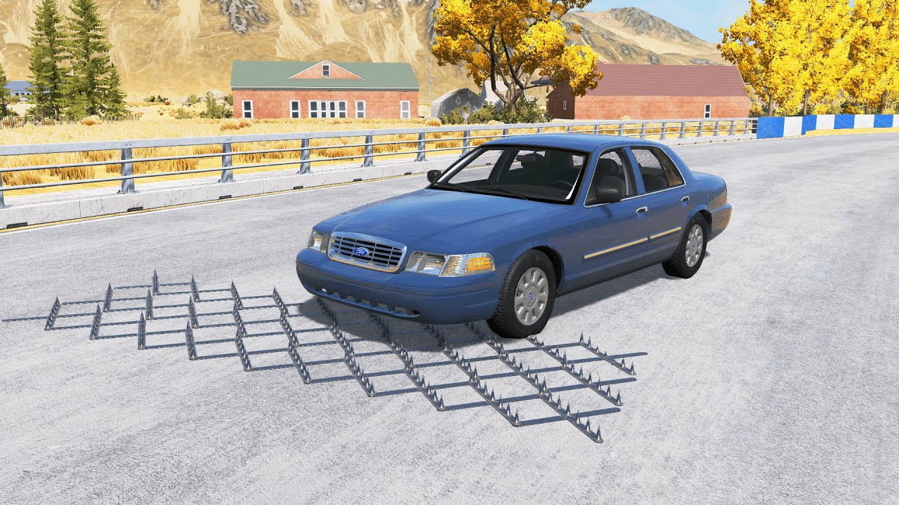 محاكي الحوادث : السيارات ضد الشوك 🚙 BeamNG.drive