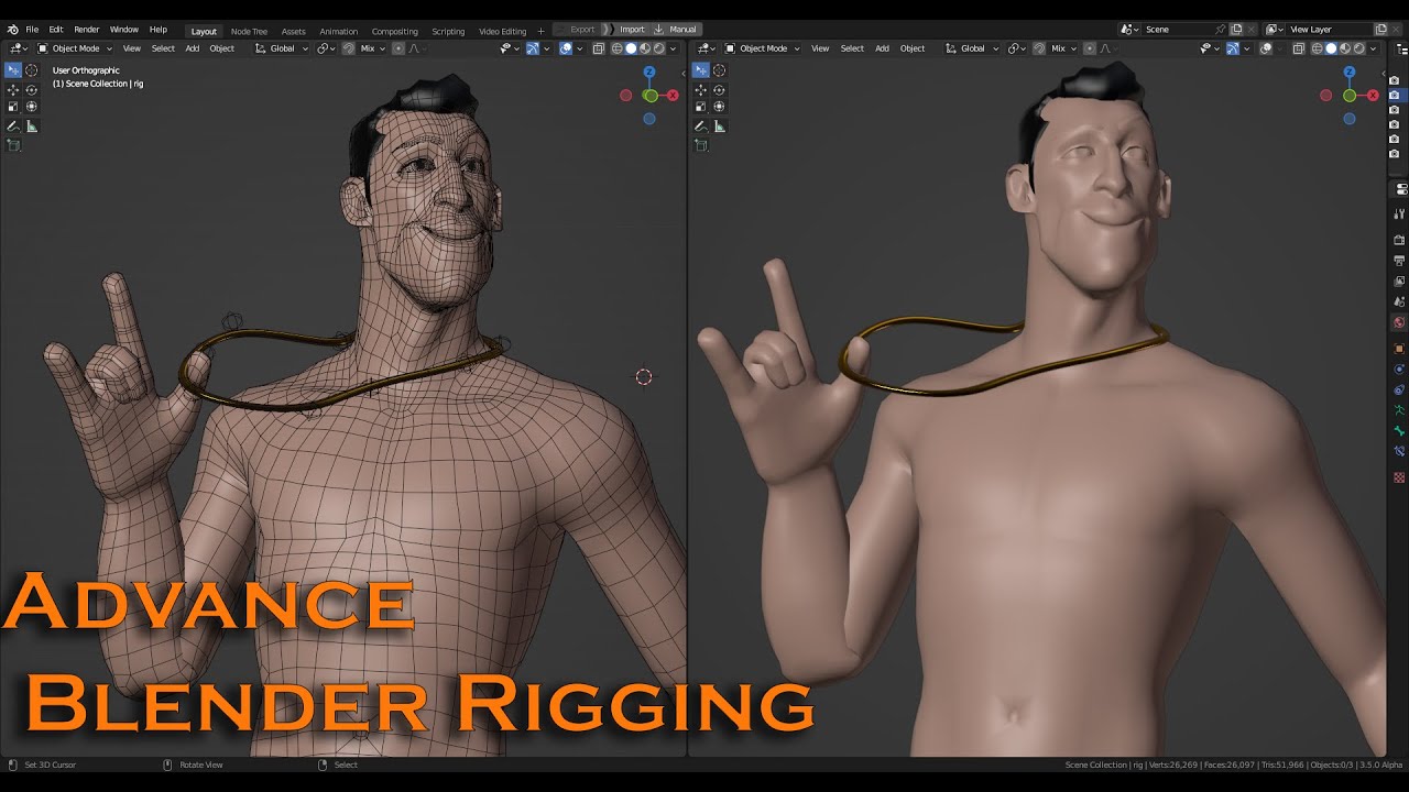 Advance Necklace Rig for Blender