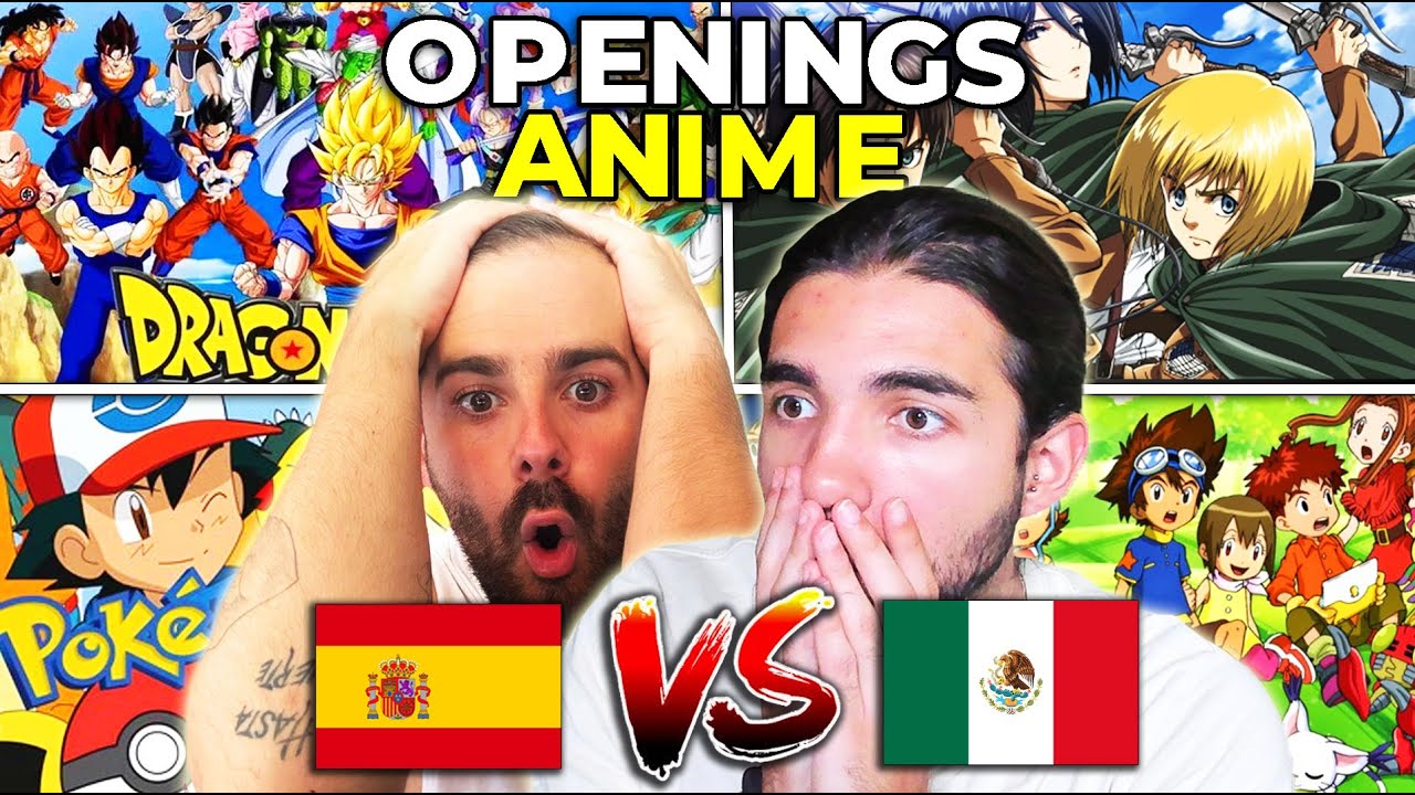 🇪🇸 2 ESPAÑOLES REACCIONAN AL DOBLAJE LATINO VS ESPAÑOL 🇲🇽 DE OPENINGS DE ANIME - NoMeDuchoGT
