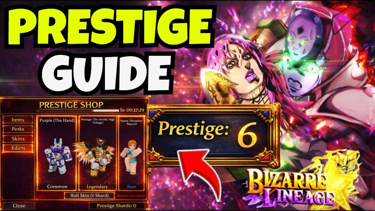 BIZARRE LINEAGE PRESTIGE GUIDE - HOW TO PRESTIGE & ALL PRESTIGE REWARDS | ROBLOX BIZARRE LINEAGE