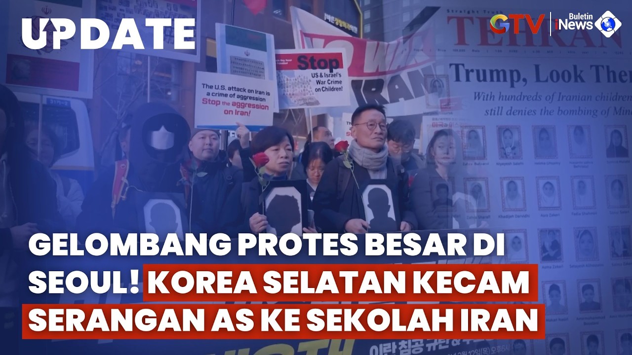 Ribuan Warga Korea Selatan Turun ke Jalan, Kutuk Serangan AS ke Sekolah Iran