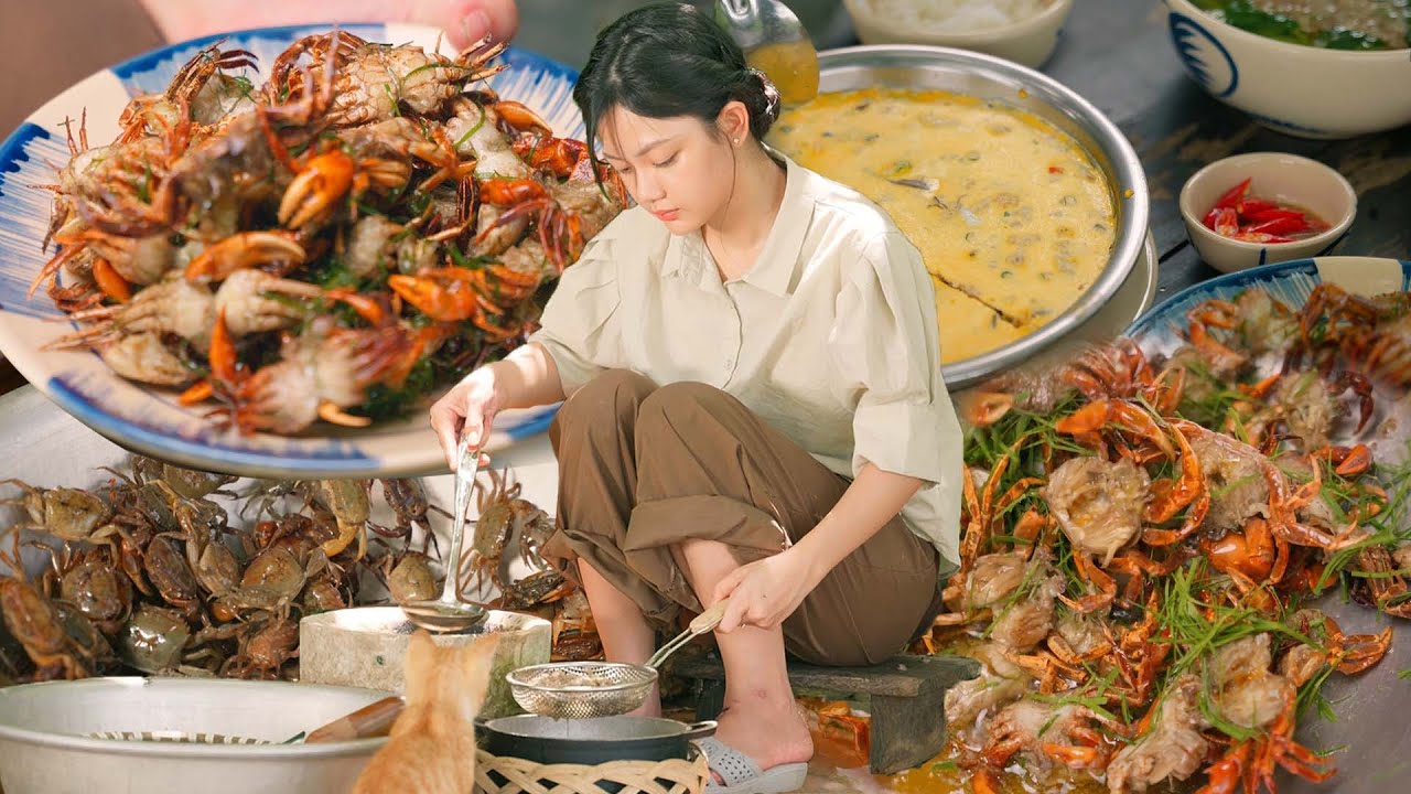 Recipes for Dishes Made from Crab, Crab Stir-fried with Tamarind and Crab Stir-fried with Salt