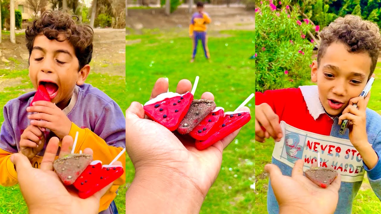 فرحة الاطفال بالحلويات لا تقدر بثمن 💔💔🥹😭😱