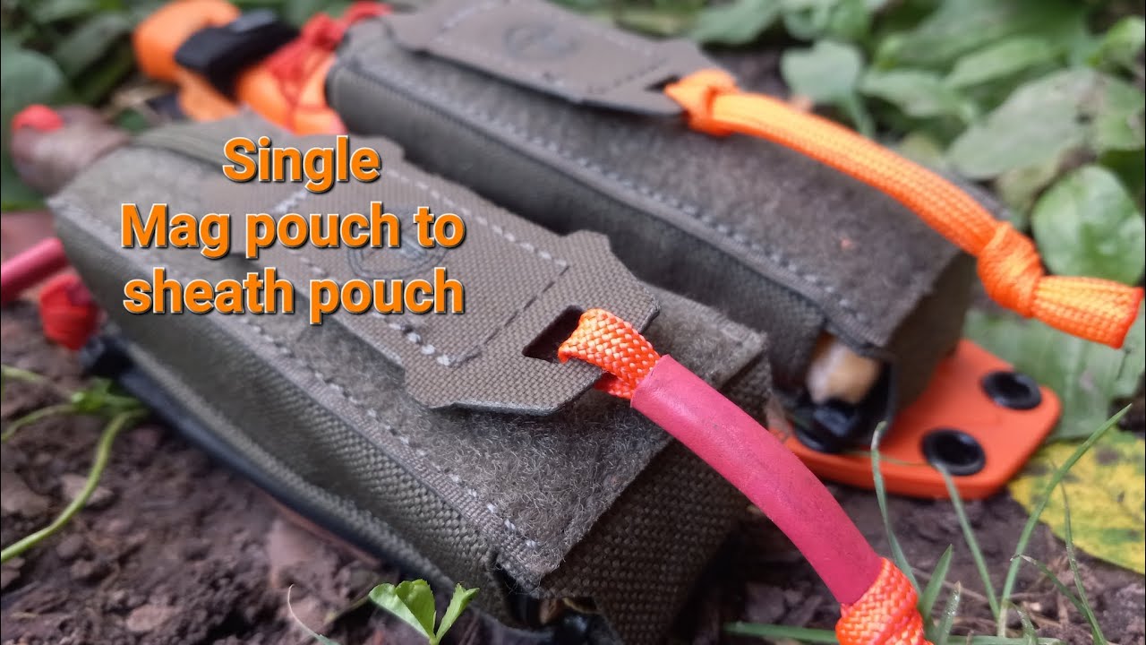 Turning a mag pouch into a sheath mounted PSK