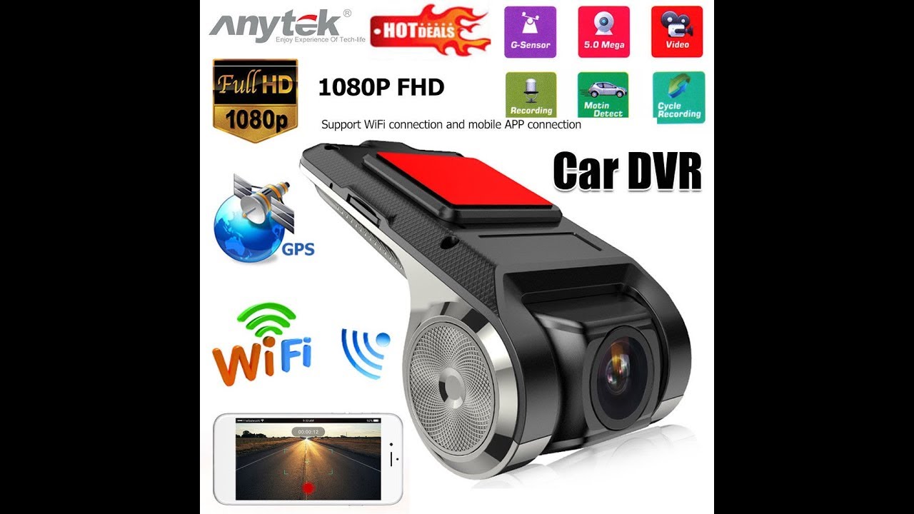 Dvr Veicular Anytek X28 ucardvr Gps G-sensor 1080 Full Hd Para Central Multimídia androide