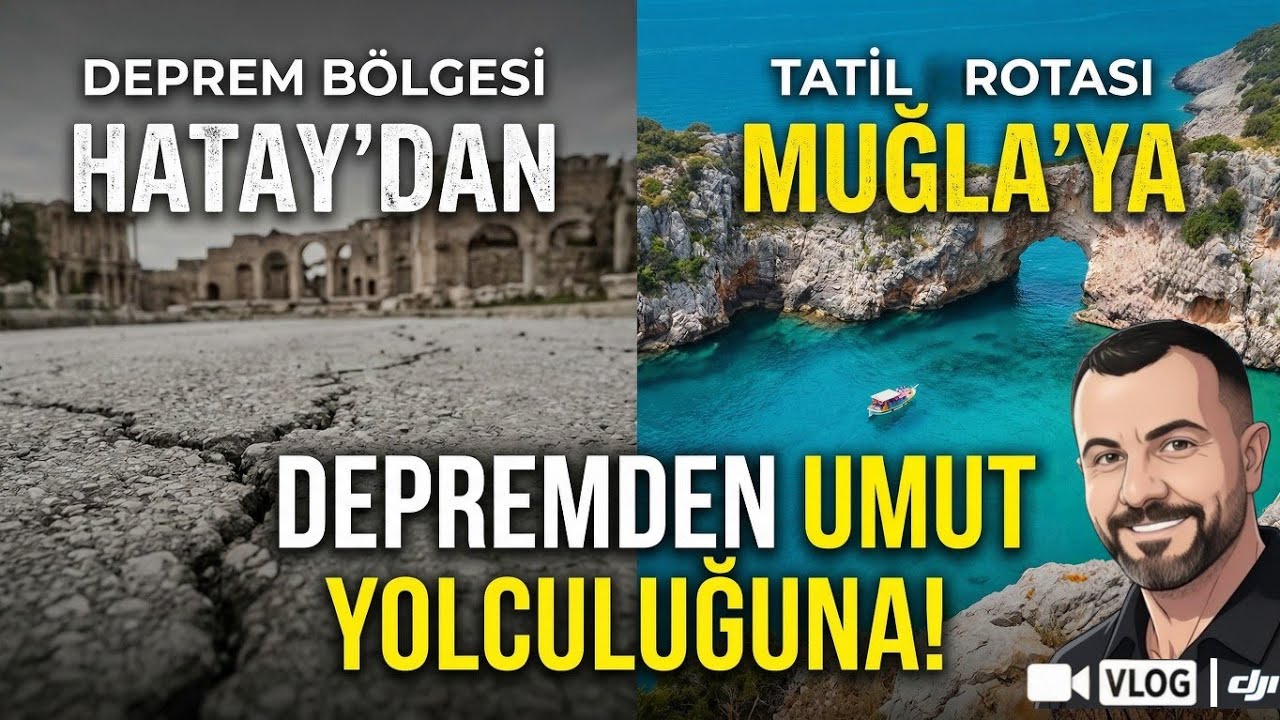 Deprem bölgesinden kaçış. Hatay'dan Muğla'ya tatil vlog #gezi #akdeniz #tatil #summer #dji #deprem
