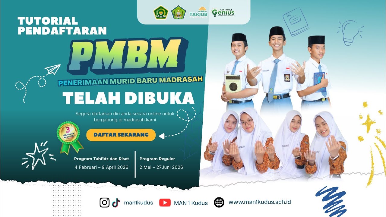TUTORIAL PENDAFTARAN PMBM MAN 1 KUDUS 2026/2027