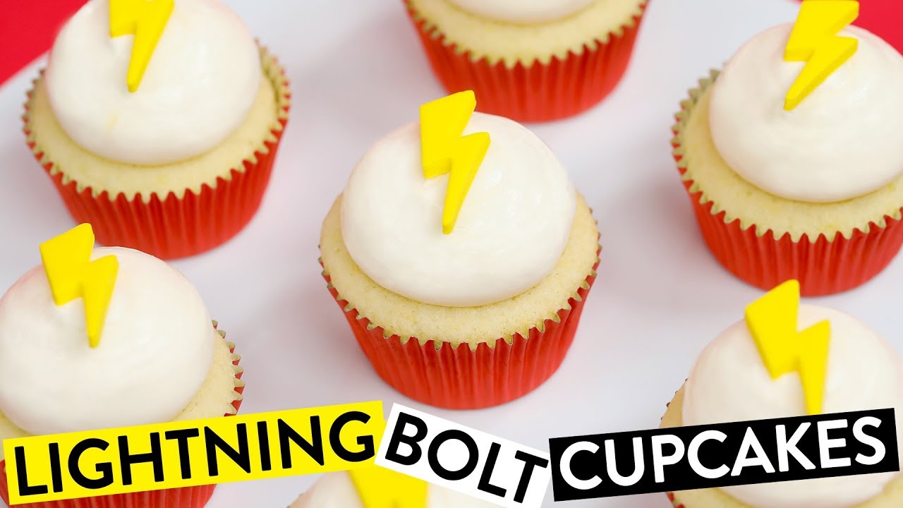 HOW TO MAKE LIGHTNING BOLT CUPCAKES ft Swoozie! - NERDY NUMMIES