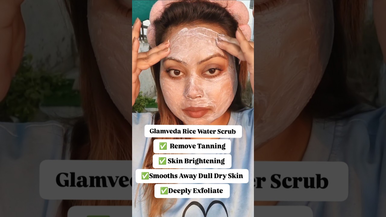 Rice Water Scrub That Gives Magical Results🌼 | Glamveda Rice Water Scrub #skincare #shorts #skin