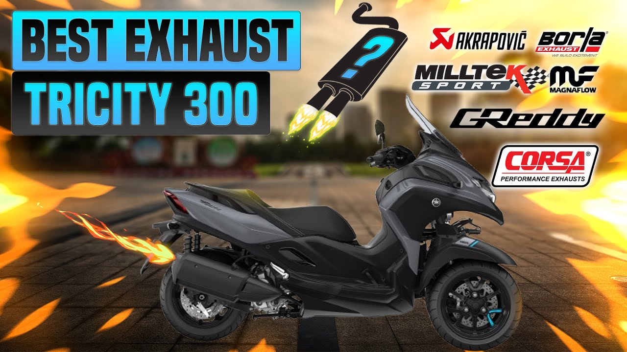 Yamaha Tricity 300 Exhaust Sound🔥Akrapovic,Arrow,Nob1,Upgrade