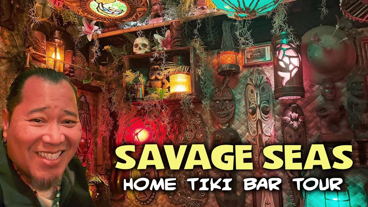 Savage Seas HOME TIKI BAR TOUR! Part 1 - The Build and Tikis