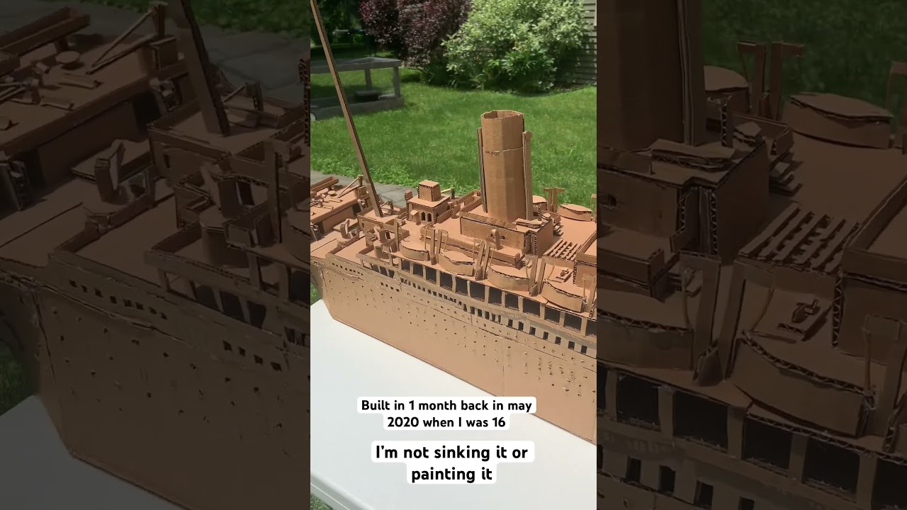 8ft cardboard Titanic #shorts #titanic