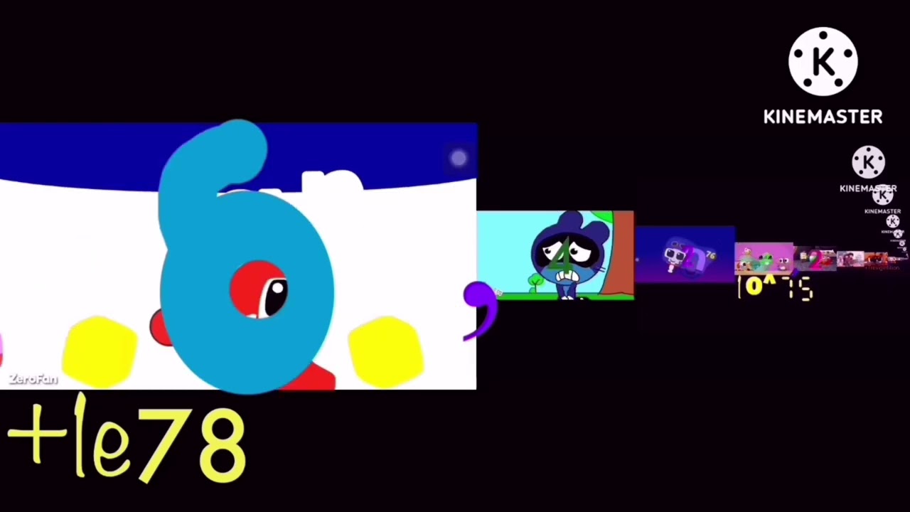Numbers 0 to Ogolding in cartoons