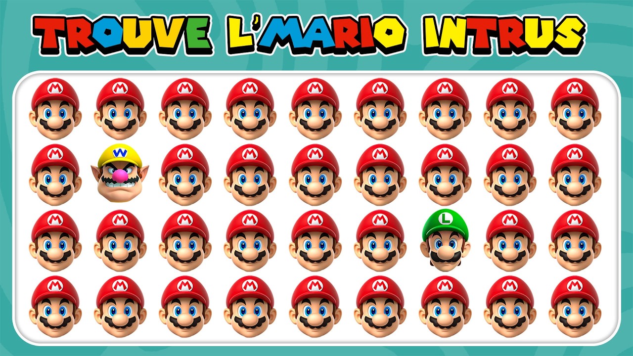 Trouve l’Intrus - Édition Super Mario 🍄⭐ | 40 niveaux | Quiz Lapinou