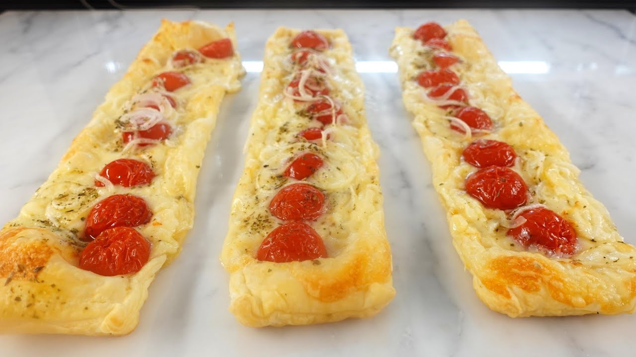 Języki z ciasta francuskiego Bardzo łatwy i szybki aperitif/obiad