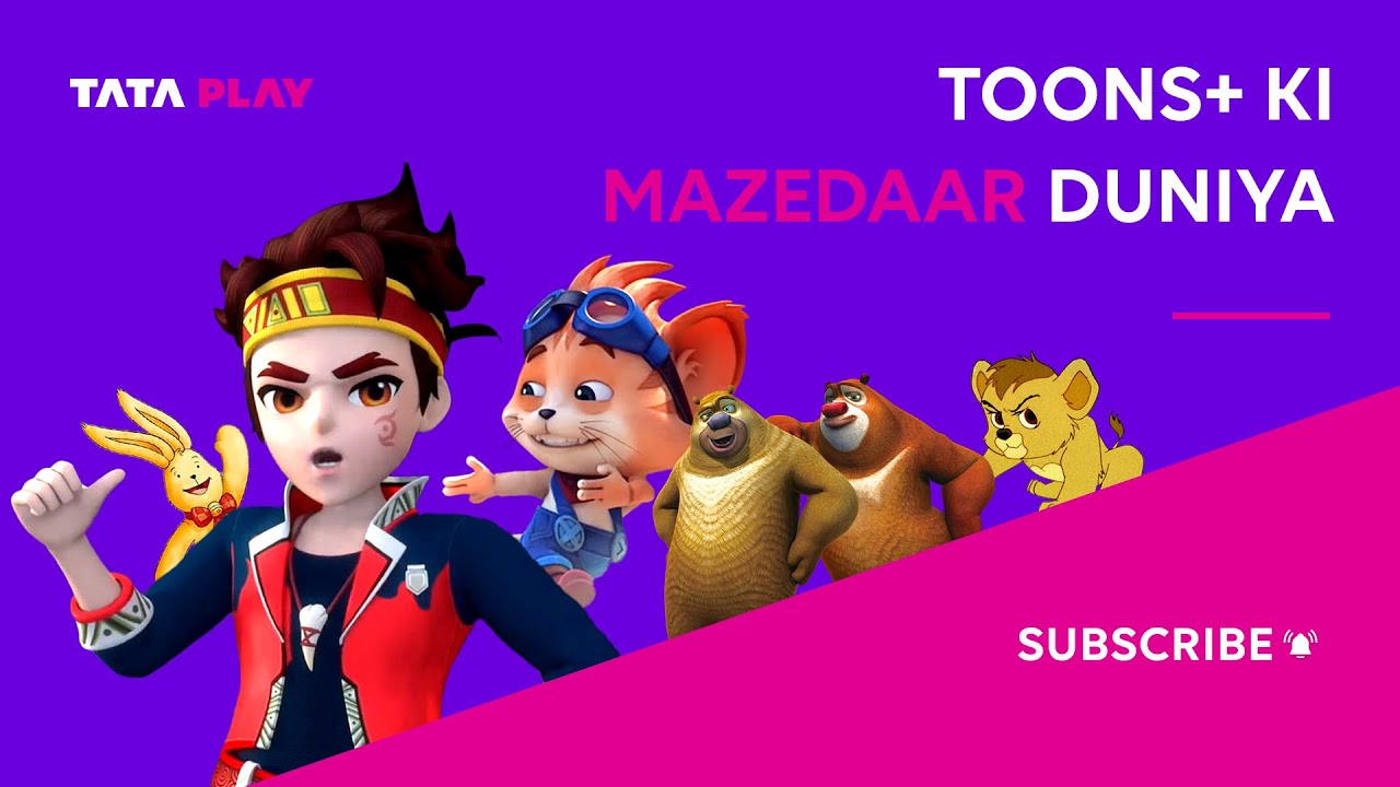 Tata Play Toons+ | Watch international cartoons, anime & movies in 6 languages on Toons+