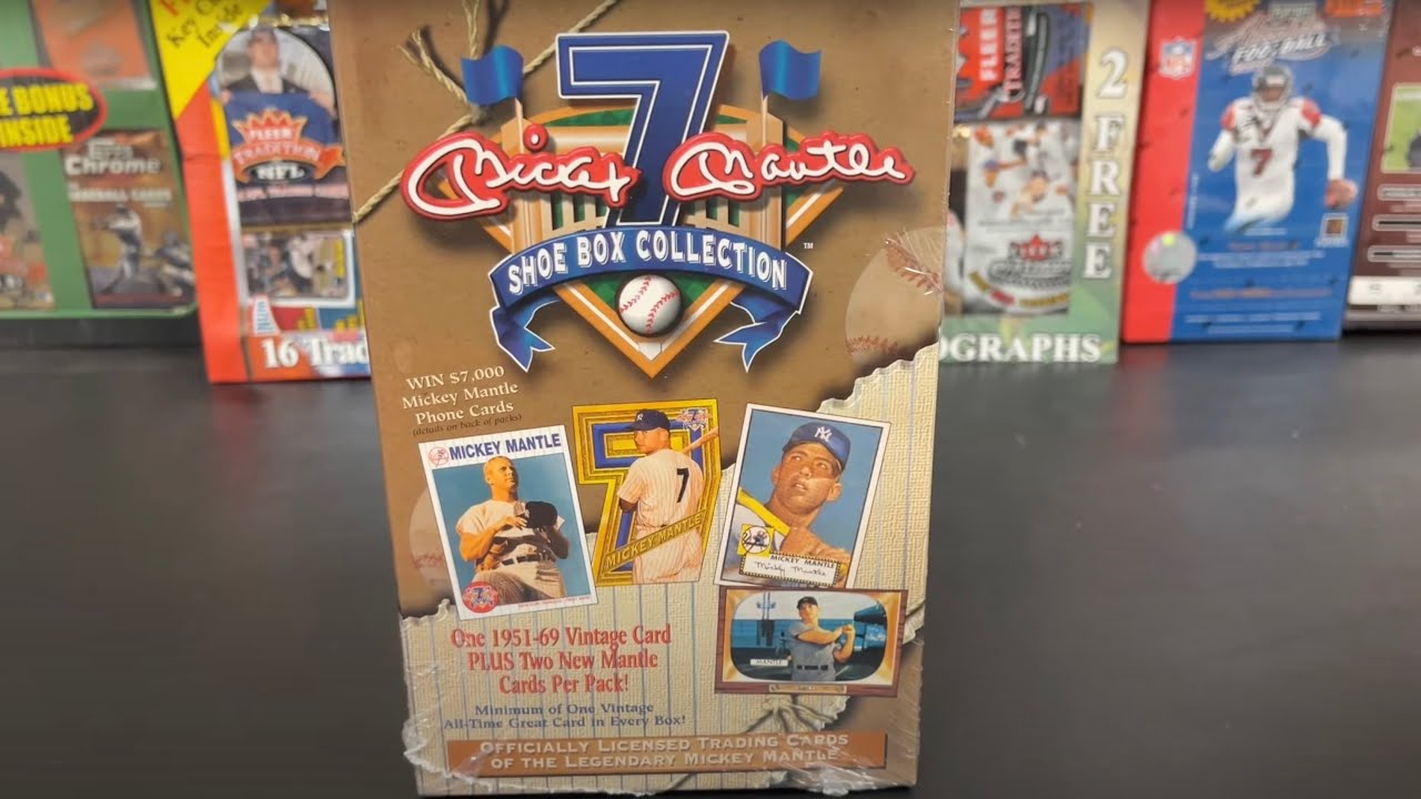 1997 Mickey Mantle Shoebox Collection Box - 1 Vintage Card Per Pack